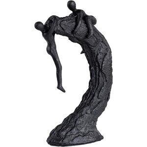 Modern Art Sculpture Office Dynamic Climbing Wall Character Decoration Black